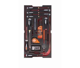 Juego de destornilladores en bandeja de foam para maletas rígidas 